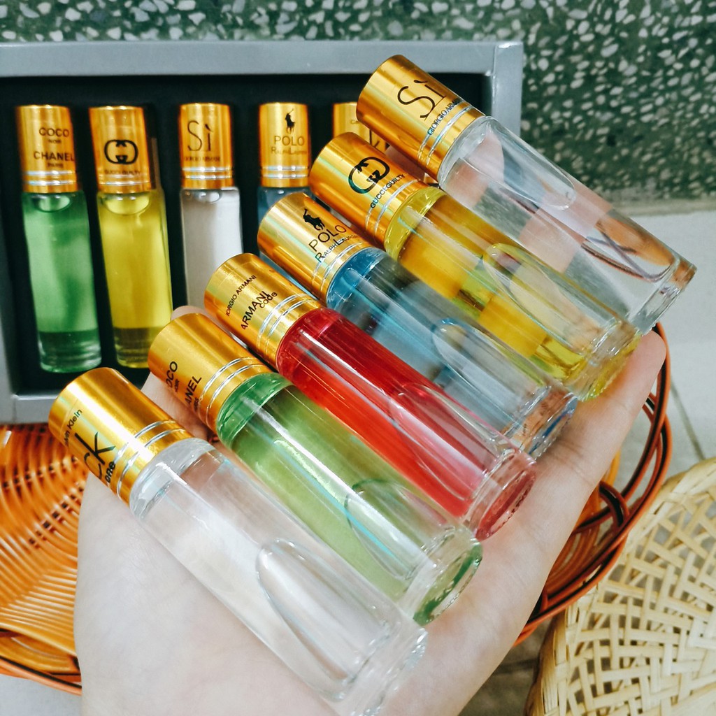 Nước hoa tháp 6 chai lăn mùi thơm