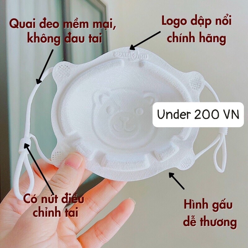 Khẩu Trang Gấu Em Bé Sơ Sinh 0-3 tuổi