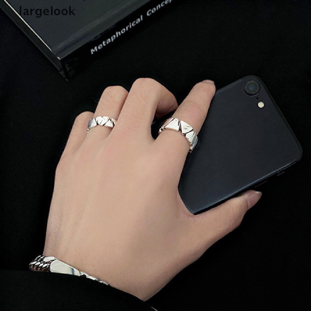 Nhẫn hình trái tim phong cách mori cổ điển có thể điều chỉnh kích cỡ cho nam và nữ