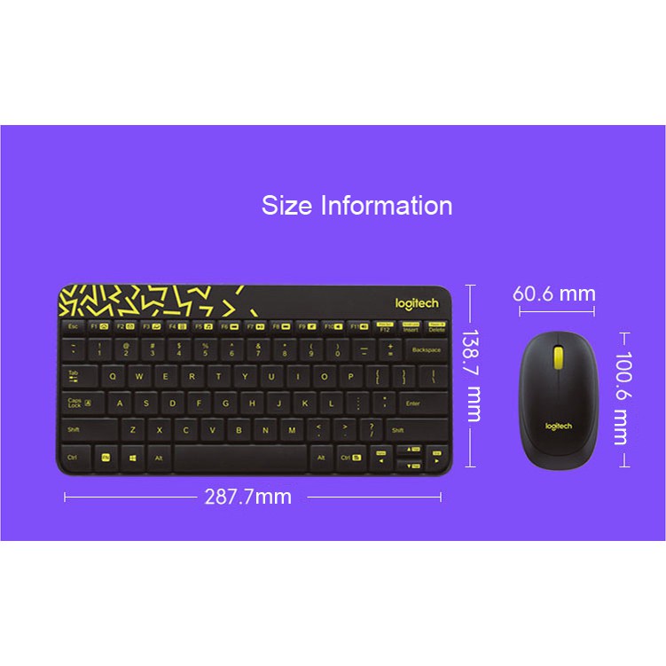 Bàn phím chuột máy tính không dây Logitech MK240 tặng lót chuột cao cấp - HAPOS