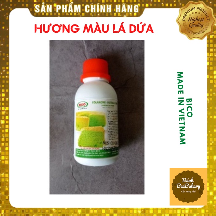 Hương mùi và màu LÁ DỨA - Chai 100gr Bico