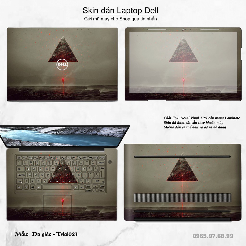 Skin dán Laptop Dell in hình Đa giác _nhiều mẫu 4 (inbox mã máy cho Shop)