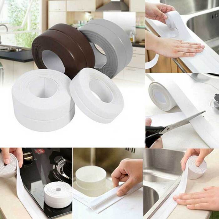 Cuộn Băng Keo Dán Góc Bồn Rửa Chén Chống Thấm Nước 3.2m