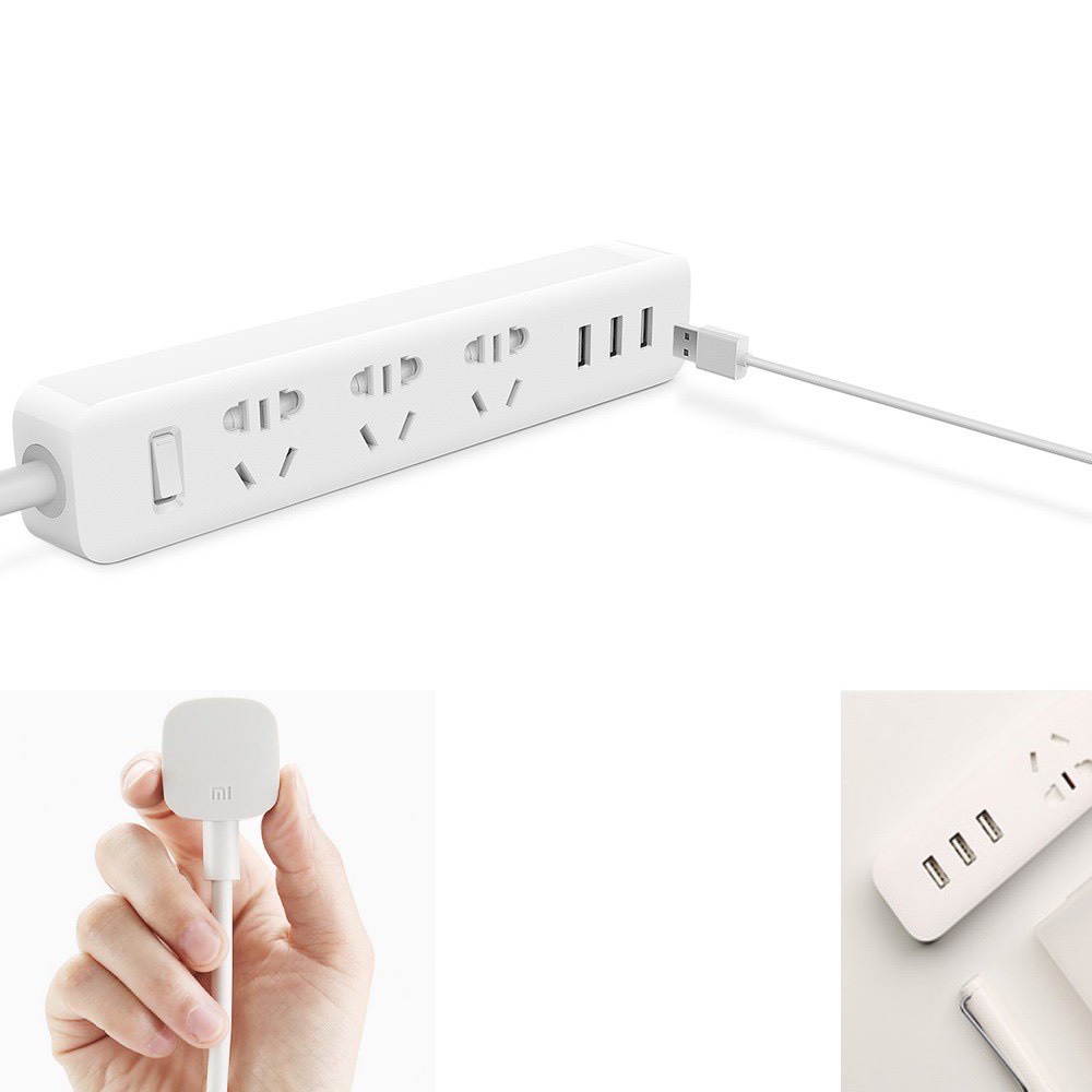 Ổ Cắm Điện Xiaomi Power Strip 3 USB 3 Outlet Chính Hãng