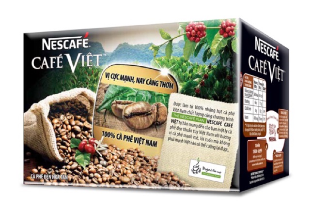 Cà phê đen hòa tan  NesCafe Việt hộp 240g (15 gói)