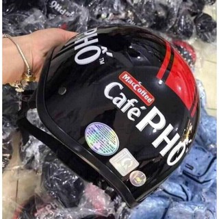 Mũ bảo hiểm cà phê Phố