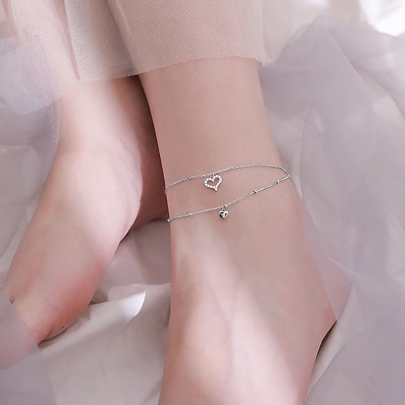 Set Lắc chân  Cao cấp hình trái tim nhe nhàng thanh lịch, mẫu mới nhất