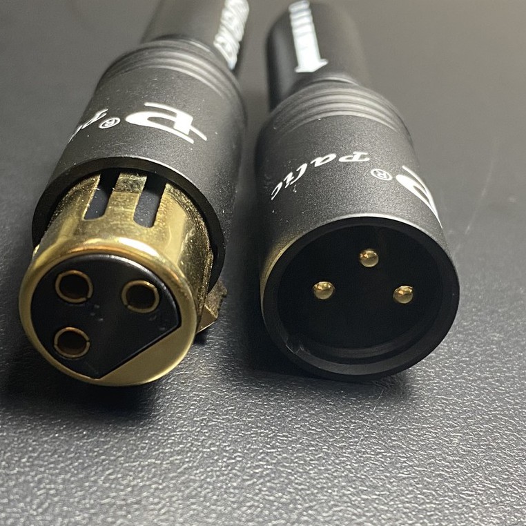 Bộ jack canon PALIC, jack XLR mạ vàng cao cấp màu đen