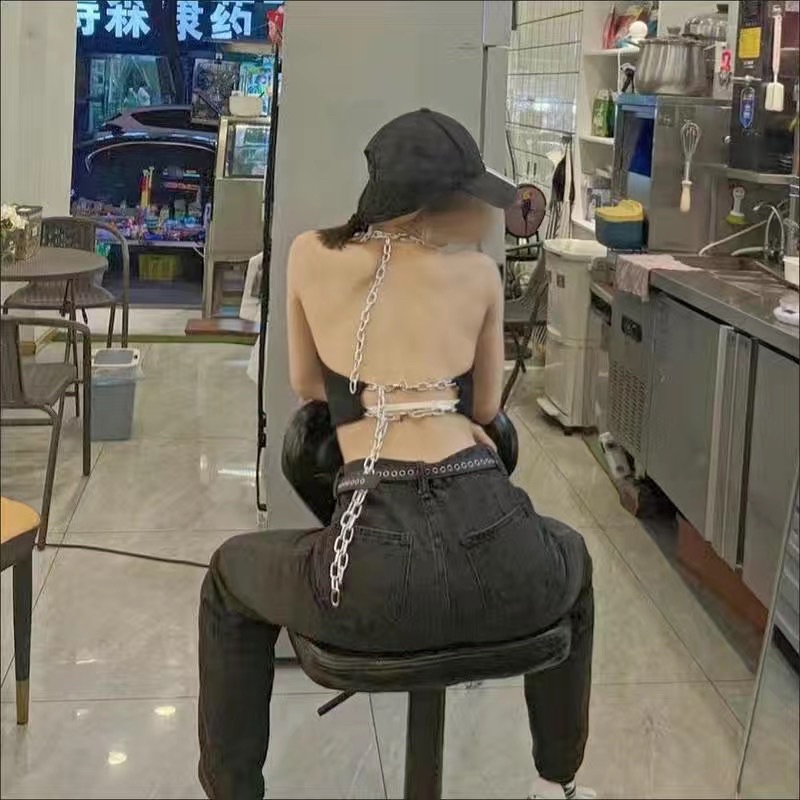 Áo Yếm Dây Xích Hở Lưng Sexy Sang Chảnh