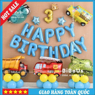 Set Trang Trí Sinh Nhật Ô Tô Cho Bé Trai Siêu Đáng Yêu, Trang Trí Tiệc Thôi Nôi Đầy Tháng Cho Con 🤡🤡HOT🤡🤡