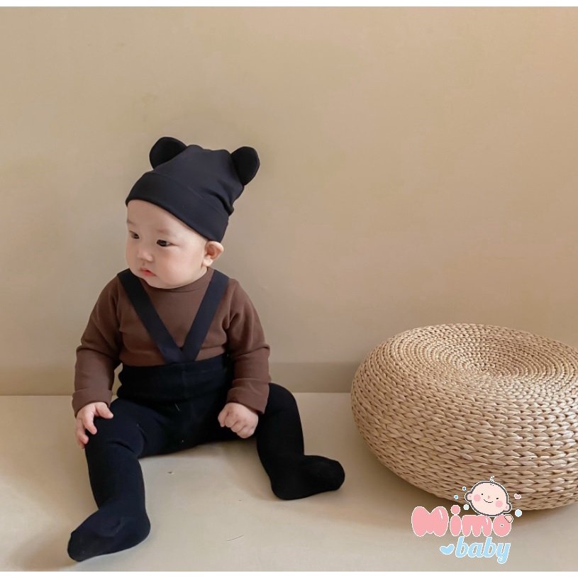 Áo cotton dài tay màu trơn phong cách Hàn Quốc BBAMMA cho bé Mimi kids A04