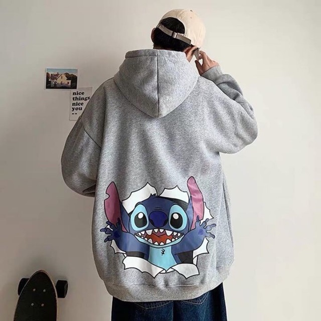 Áo hoodie unisex form rộng có bigsize đến hơn 100kg stitch nỉ bông dày mịn | BigBuy360 - bigbuy360.vn