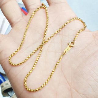 (Có ký hiệu- An toàn cho bé) Dây chuyền ống vuông 2mm titanium cho Trẻ em - Dùng tắm rửa thoải mái không đen