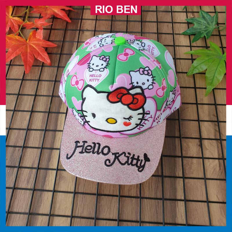 Nón Hello Kitty dễ thương cho bé gái từ 3-8 tuổi RBN006