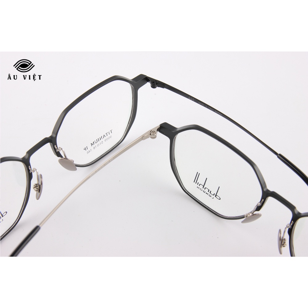 Gọng kính titanium DH 9009 dáng vuông đa giác Full box
