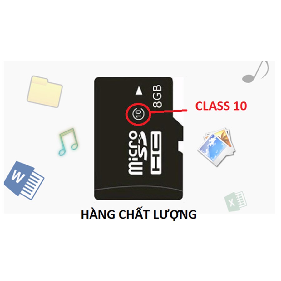 Thẻ nhớ MICRO SD 8g chất lượng, truy xuất dữ liệu cao Class 10 - BH 12 tháng