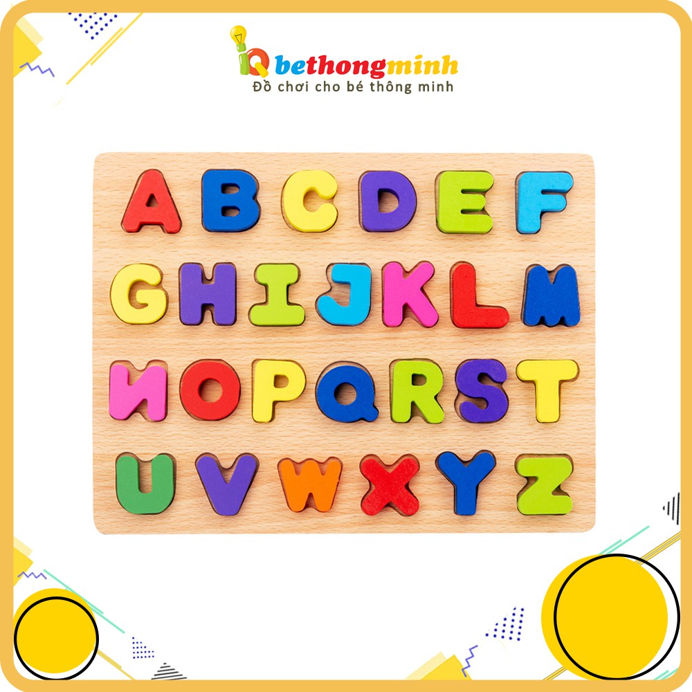 Bảng Chữ Cái Nổi In Hoa Bằng Gỗ