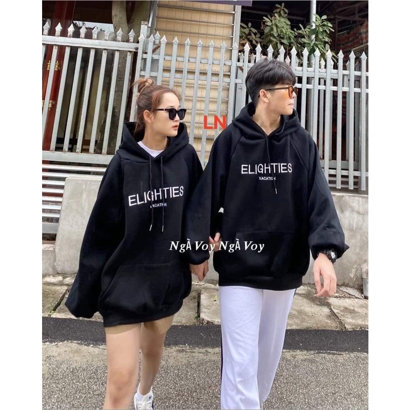 Áo Hoodie Zip Nỉ Form Rộng Tay Bồng Unisex Họa Tiết Thêu ELIGHTIES Chất Siêu Dày | BigBuy360 - bigbuy360.vn