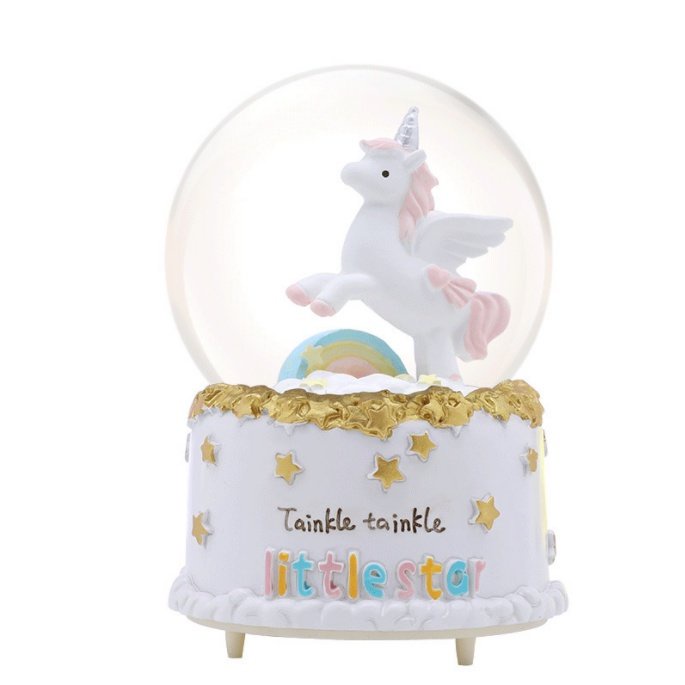 HAPPY HOMLIV Quả Cầu Pha Lê Phát Nhạc Hình Bông Tuyết Làm Quà Tặng Sinh Nhật / Năm Mới Cho Bạn Gái