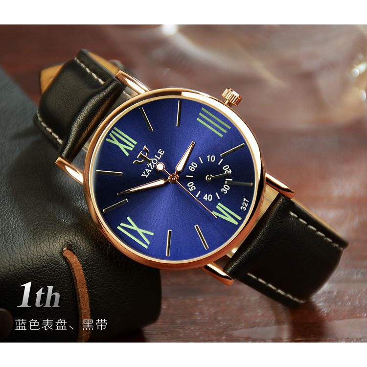 Đồng hồ nam dây da tổng hợp Yazole YA001 | BigBuy360 - bigbuy360.vn