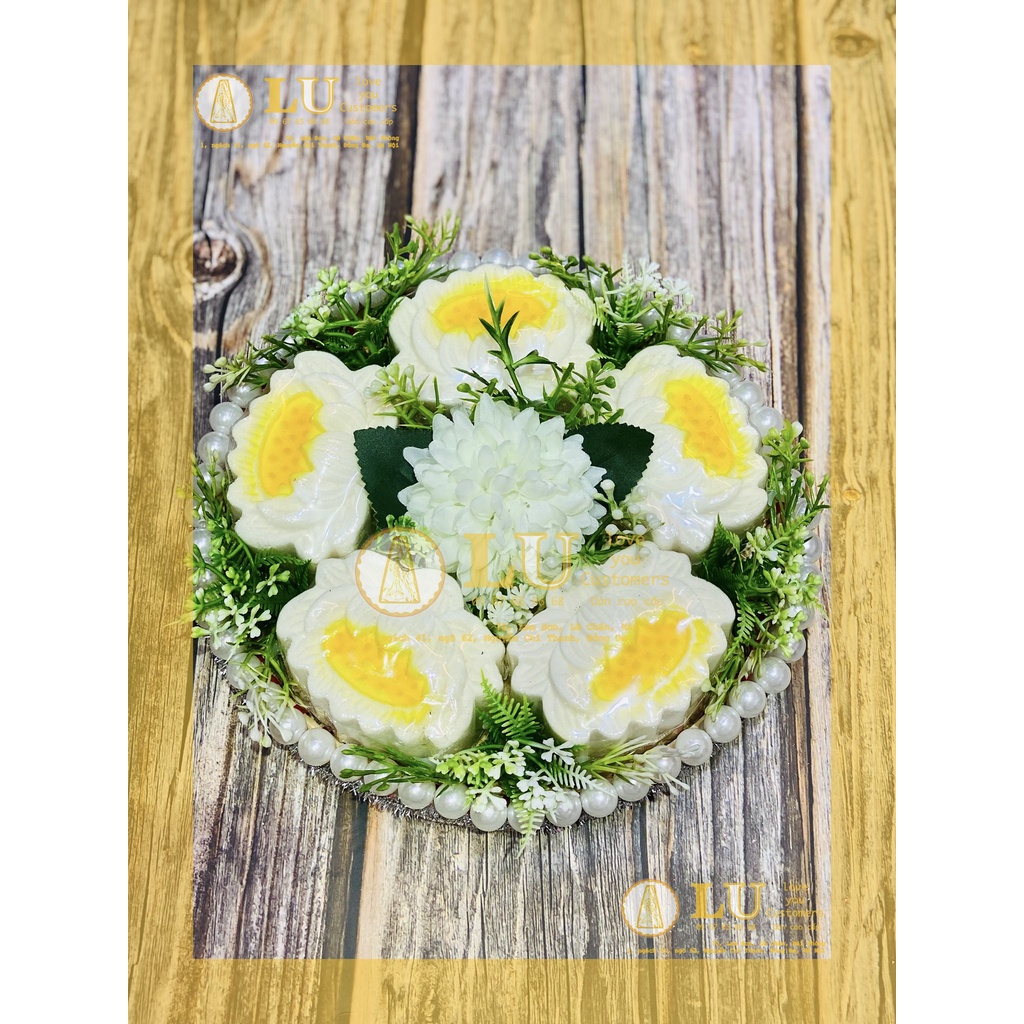 Mẹt oản hoa sen trang trí | LU