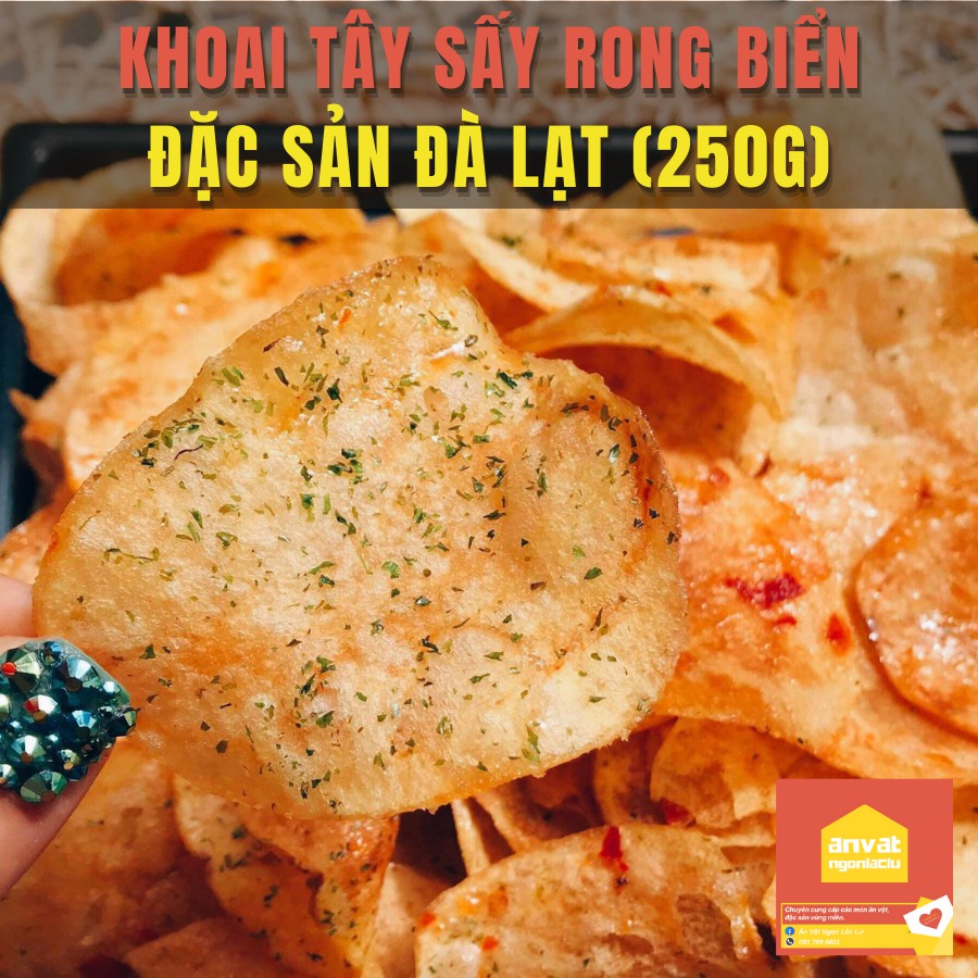 200G KHOAI TÂY SẤY RONG BIỂN NGON LẮC LƯ - ĐẶC SẢN ĐÀ LẠT (sử dụng khoai tây thật 100%)