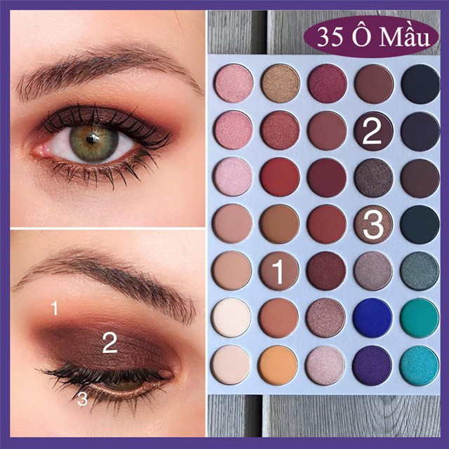 (Hàng Mới Về) Bảng Phấn Mắt 35 Màu Sắc Hiệu Ứng Lì / Ánh Nhũ Thời Trang Dikalu Coco Venus Claura Beauty