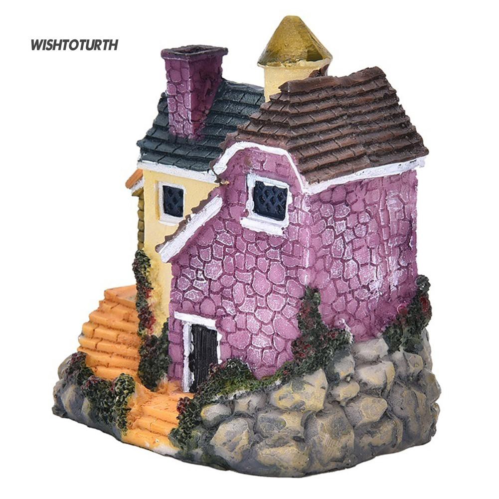 ☼Đồ trang trí Ngôi Nhà Mini Bằng Nhựa Resin Trang Trí Tiểu Cảnh