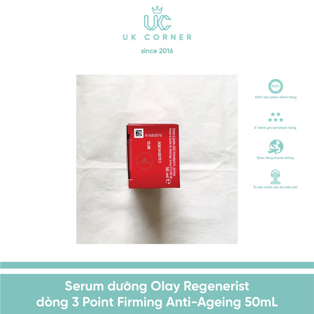 OLAY UK - Anh Quốc phân phối Serum dưỡng 0Iay Regenerist dòng 3 Point Firming Anti-Ageing 50mL