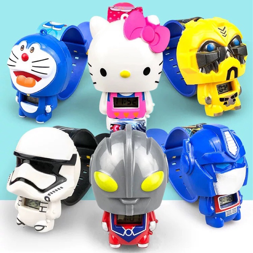 1 Đồng Hồ Điện Tử Hình Hoạt Hình Cho Bé