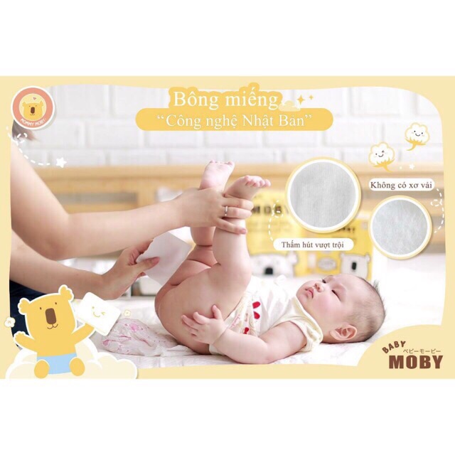 Bông Miếng Đa Năng MOBY Chính Hãng Nhập Khẩu Pháp