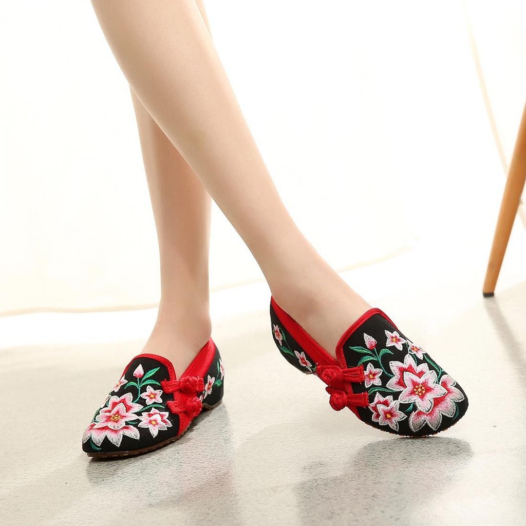 Giày Búp Bê Thêu Họa Tiết Phong Cách Trung Hoa Thanh Lịch Dành Cho Nữ | BigBuy360 - bigbuy360.vn