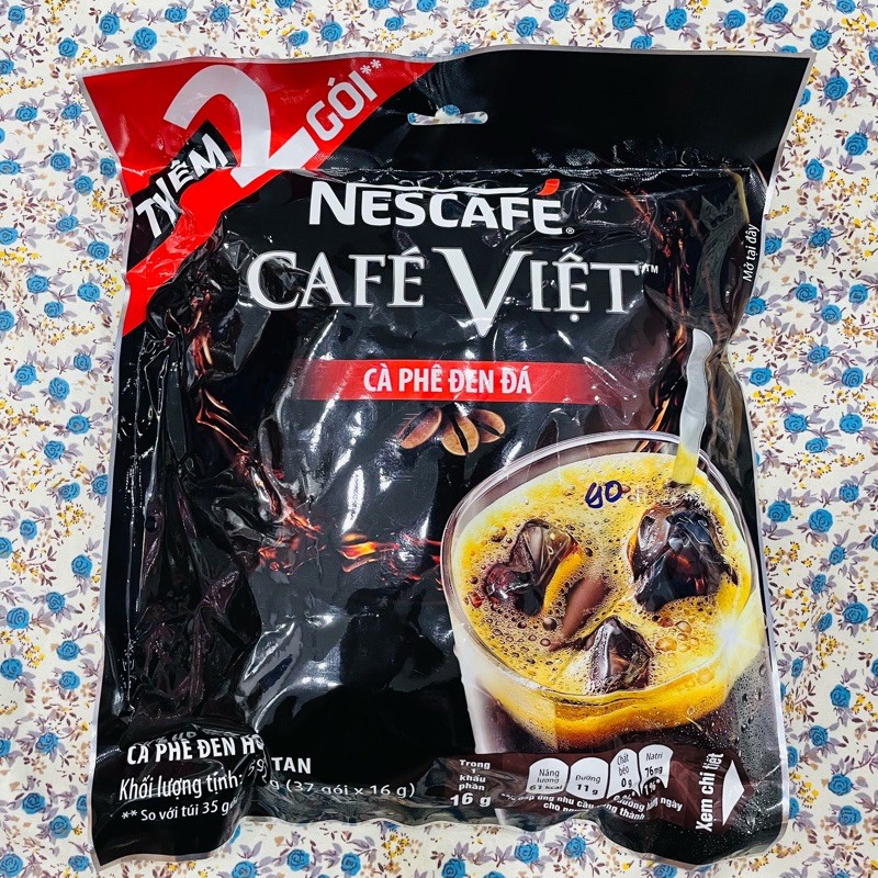 Bịch 37 gói cà phê đen đá NESCAFE CAFE VIỆT 592 gram