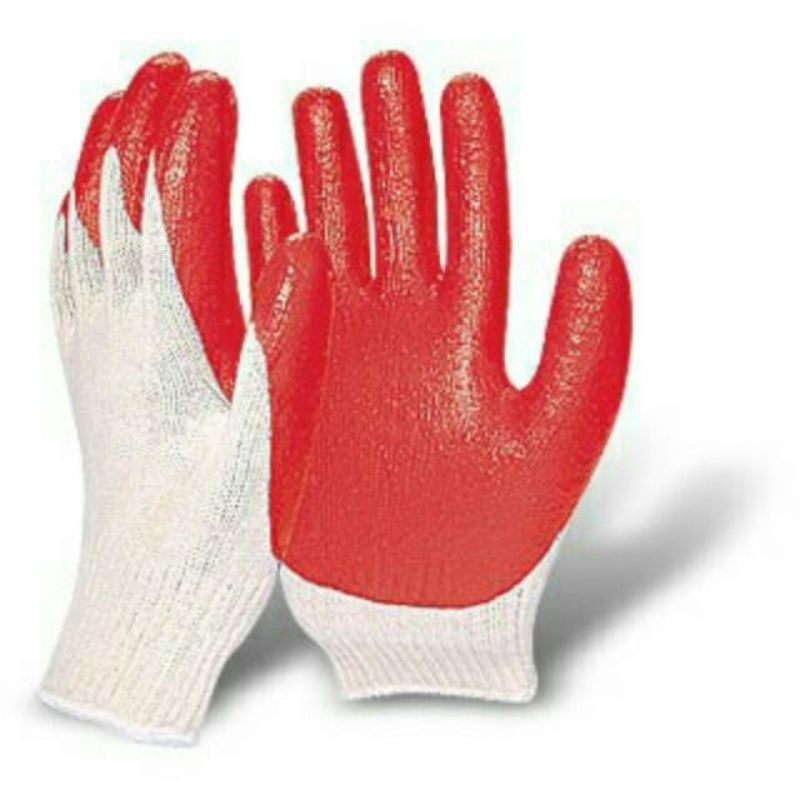 10 đôi Gang tay bảo hộ lao động phủ sơn đỏ giá rẻ
