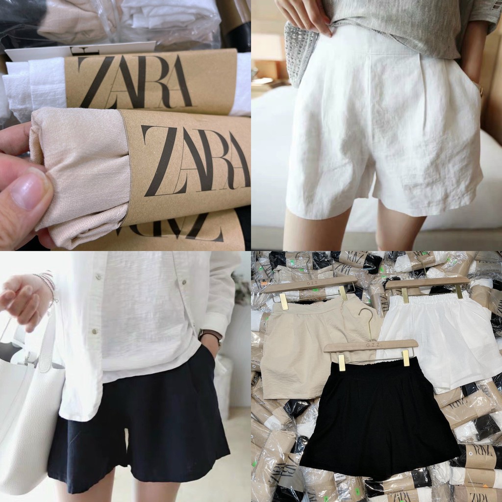 [GIÁ CỰC SỐC] 87K/COMBO 3 QUẦN Shorts Đũi Za.ra QS27 CHANREEN [FREESHIP] Quần đũi mát mẻ, cạp chun thoải mái, dễ mix