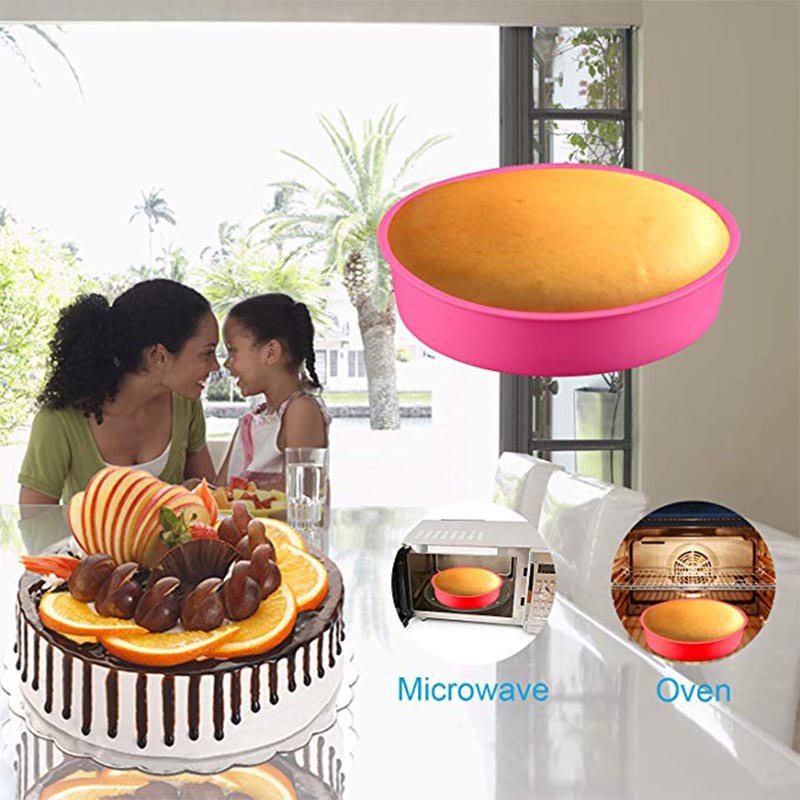 Khuôn bánh silicone tròn Walfos 4 màu tuỳ chọn