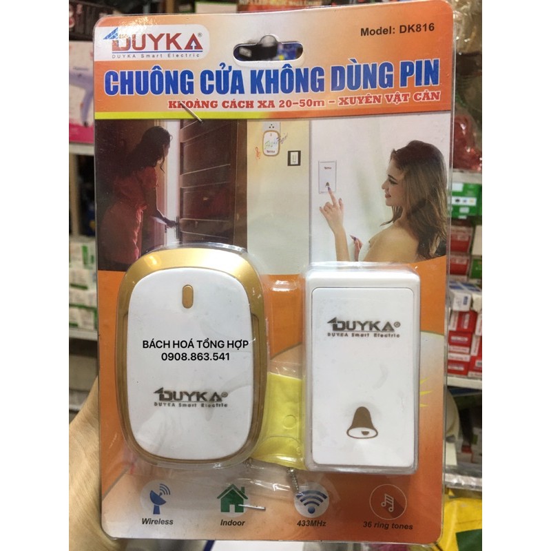 Chuông cửa cao cấp không dây,không dùng pin