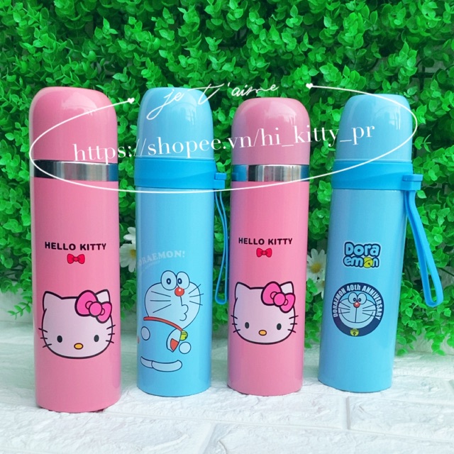 Bình giữ nhiệt cao cấp Hello Kitty Doremon Doraemon