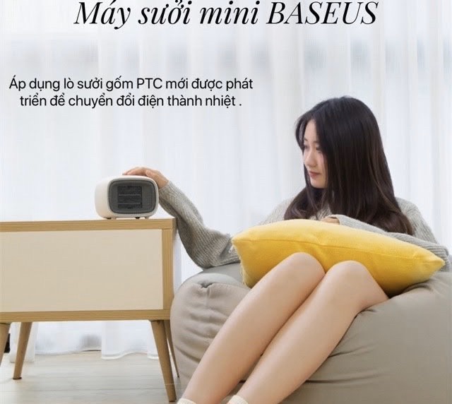 Máy sưởi mini Baseus - BH 6 Tháng