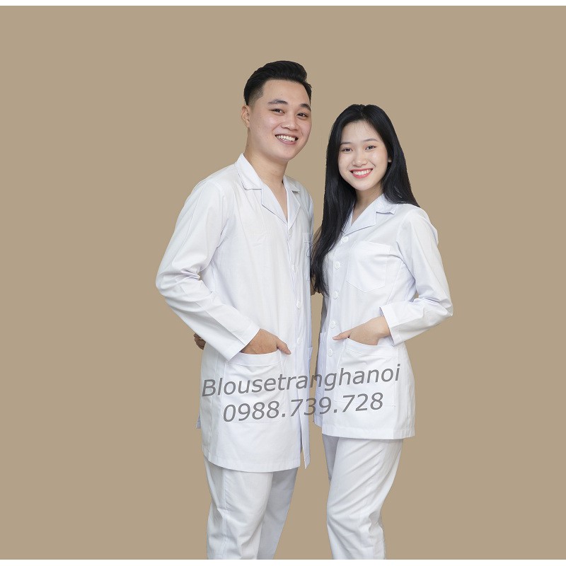 Áo Blouse Trắng - Áo Bác Sĩ, Dược Sĩ, Phòng Thí Nghiệm [Nam, Nữ - Dài Tay, Ngắn Tay] - Blouse trắng Hà Nội