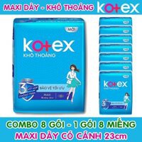 Giá tốt- Lốc 8 gói băng vệ sinh Kotex dày cánh 8 miếng