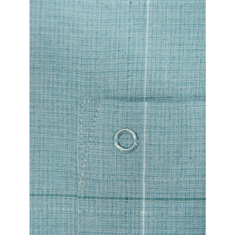 Áo Sơ Mi Nam Dài Tay OWEN AR220795DT Somi Công Sở Vải Microfiber Cao Cấp Màu xanh mint kẻ caro xanh đậm Dáng Regular Fit