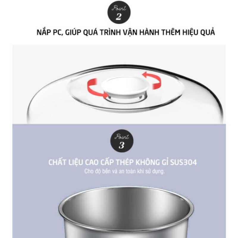 Máy làm sữa chua Lock &amp; Lock Yogurt Maker 1L, 220V, 50Hz, 15W - Màu trắng EJY211