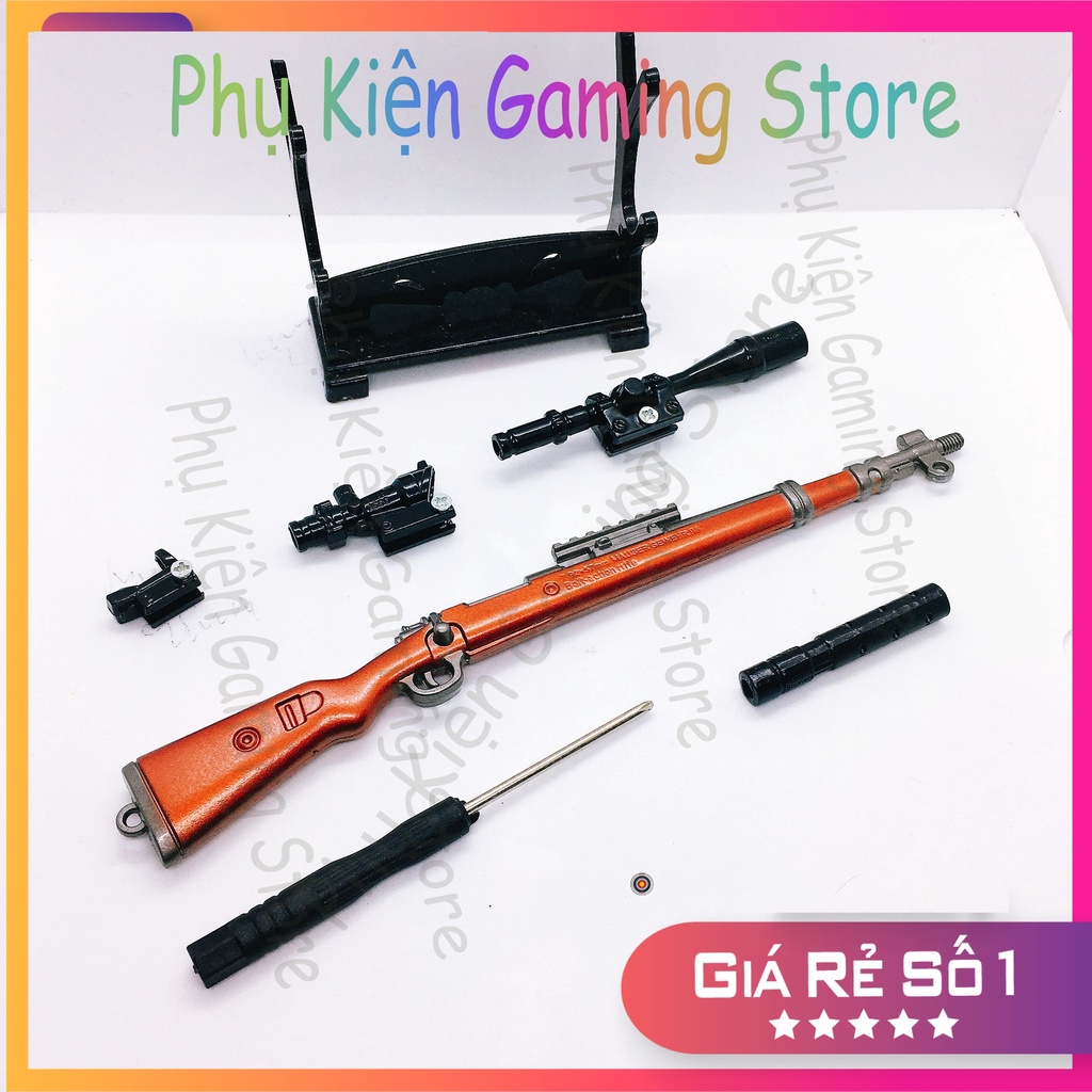 Mô hình súng pubg kim loại lắp ráp K98 Cơ Bản dài 20cm mô phỏng giống thật trong game [TẶNG KỆ ĐỠ]