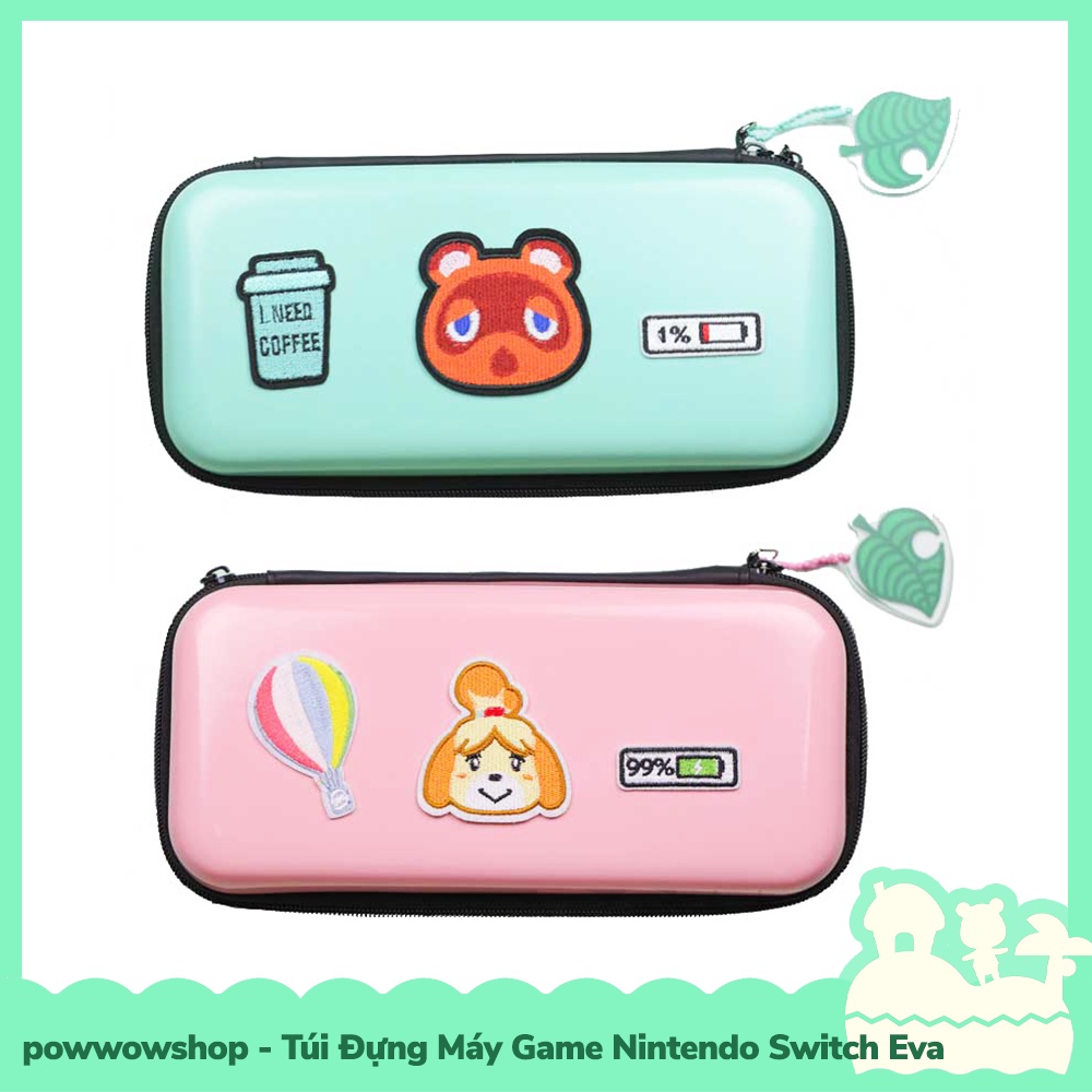 [Sẵn VN - Hỏa Tốc] Túi Đựng Máy Game Eva Nintendo Switch / Oled Phong Cách Animal Crossing Horizons Isabelle &amp; Tom Nook