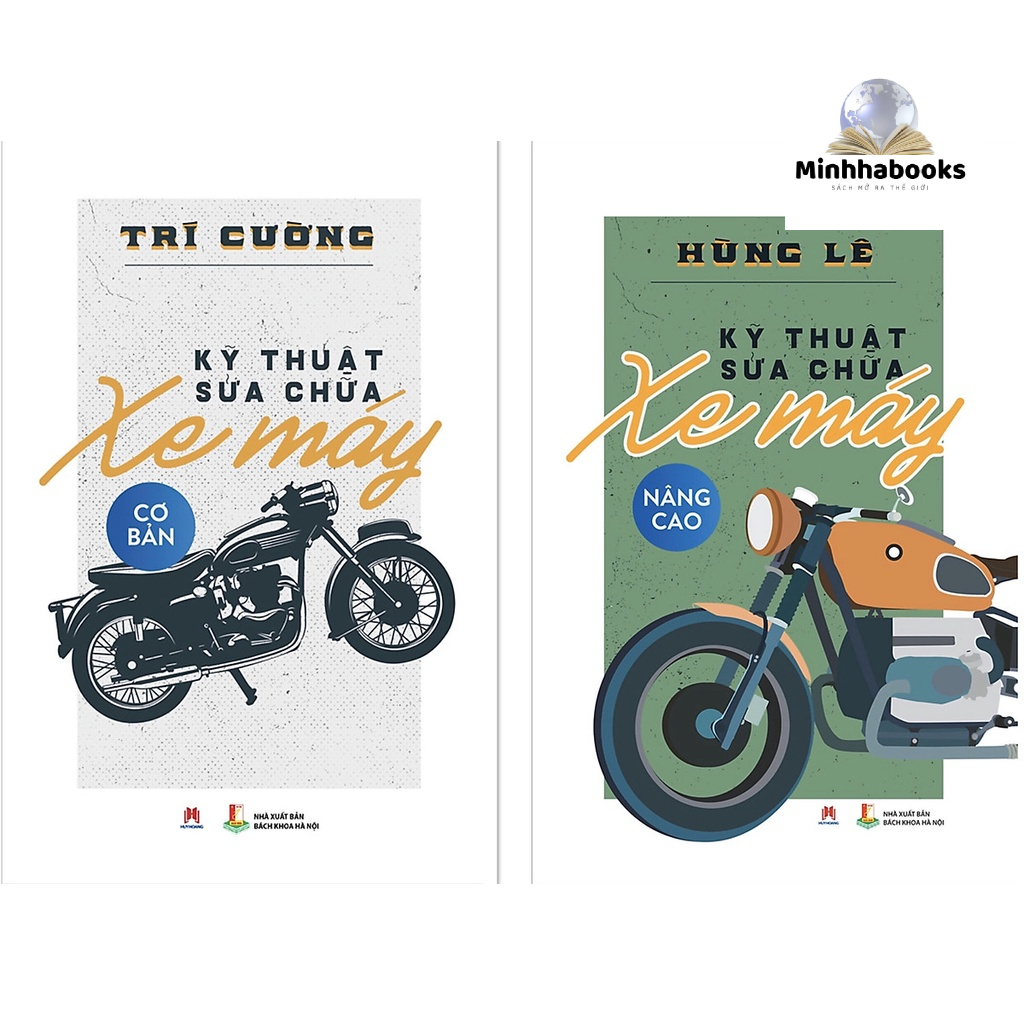 Sách - Combo 2 cuốn Kỹ thuật sửa chữa xe máy phần cơ bản và nâng cao