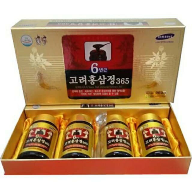 Cao Hồng Sâm 365 Cao Cấp Hàn Quốc Hộp 4 lọ