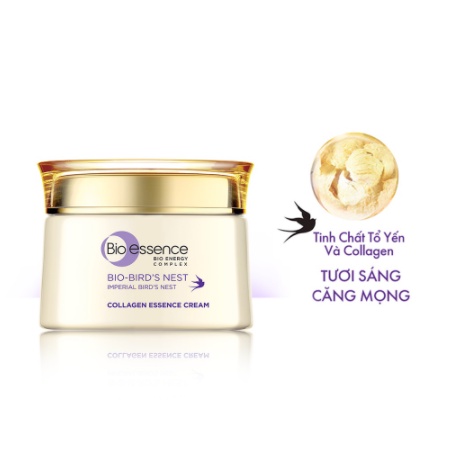 Kem dưỡng da tươi sáng căng mọng Bio Essence Bio-Bird's Nest Collagen Essence Cream 50GR