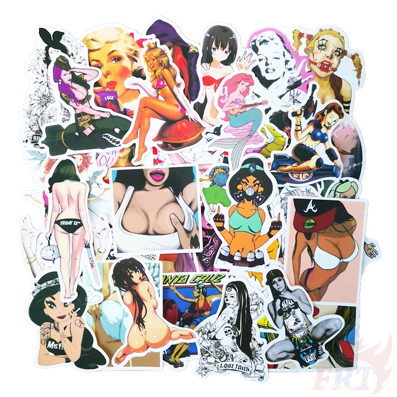 ❉ Sexy Beauty - Series 07 Fashion Giấy và decal dán tường ❉ 45Pcs/Set Punk DIY Mixed Laptop Skateboard Doodle Stickers