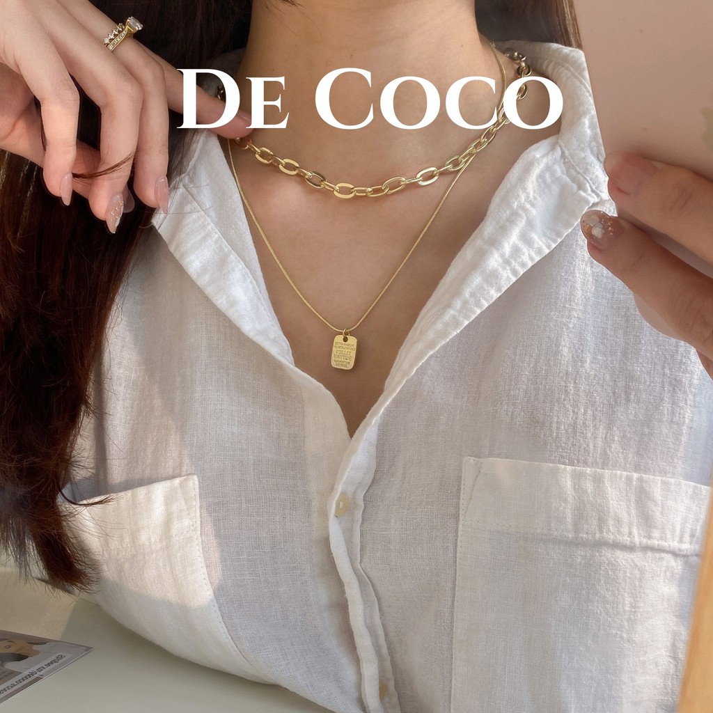 [KHÔNG ĐEN GỈ] Vòng cổ 2 lớp xích Dope decoco.accessories